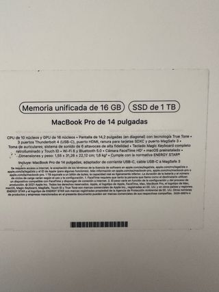 MacBook Pro M1 Pro 1TB Plata