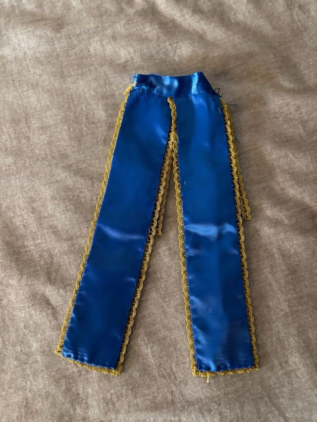 Traje Fallera Niña Lazada Azul y Dorada