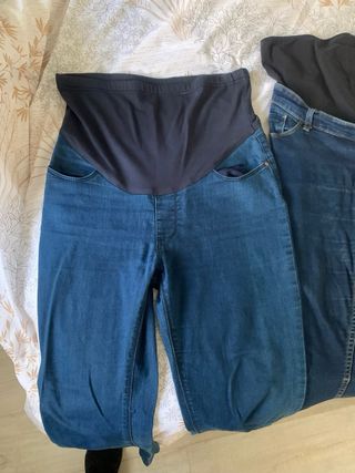 Pantalones premamá elásticos vaqueros