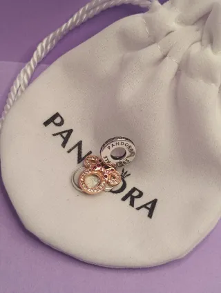 Charm Pandora Minnie Mouse  Rosa y Circonitas