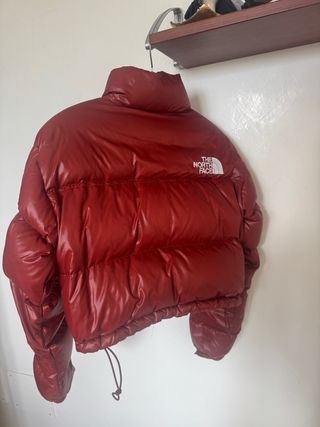 The North Face Nuptse 700 cropped jacket bordeaux