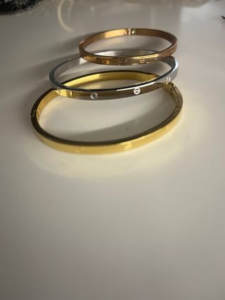 Conjunto de 3 pulseras en Acero