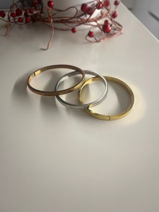 Conjunto de 3 pulseras en Acero