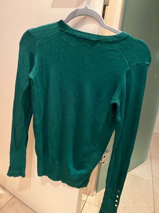 Jersey Zara verde botones manga