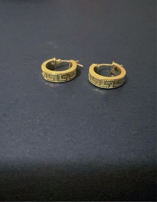 Orecchini a Cerchio con Greche in Oro 18Kt 750 