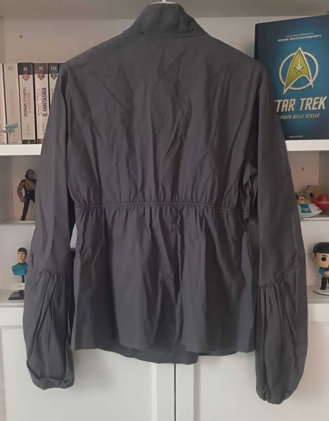 Blusa Benetton Grigia Maniche a Sbuffo Taglia M