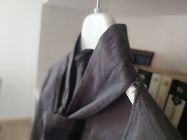 Blusa Benetton Grigia Maniche a Sbuffo Taglia M