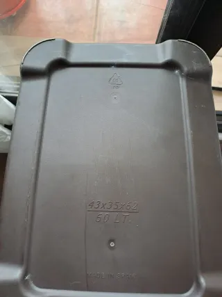 Cesto Ropa Sucia Marrón Oscuro 60L