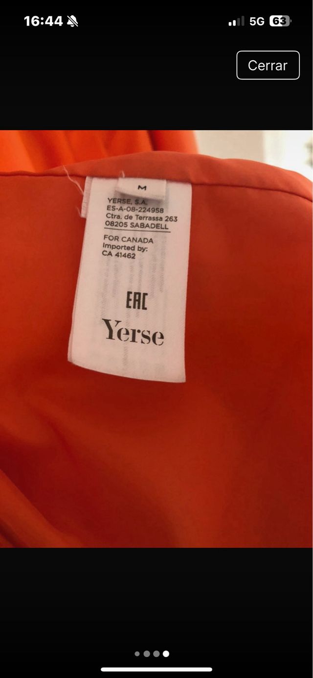 Chubasquero Yerse Naranja