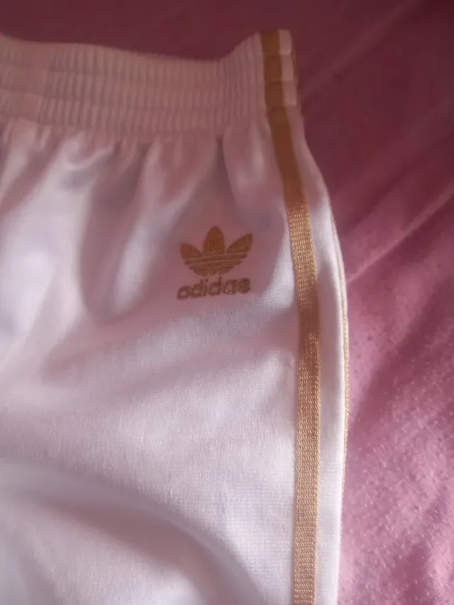 Chándal Adidas Blanco y Dorado Niños