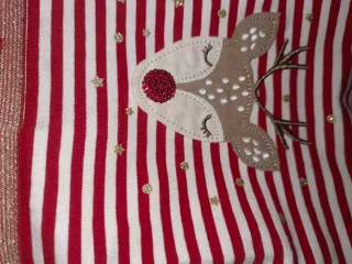 Vestido navidad de niña rojo reno