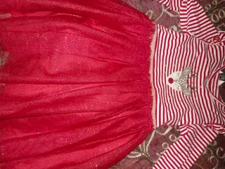 Vestido navidad de niña rojo reno