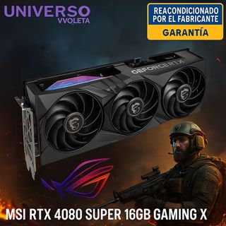 Tarjeta Gráfica MSI RTX4080 16GB GDDR6X 4DP/HDMI
