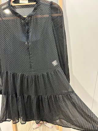 Vestido EseoEse negro con lunares