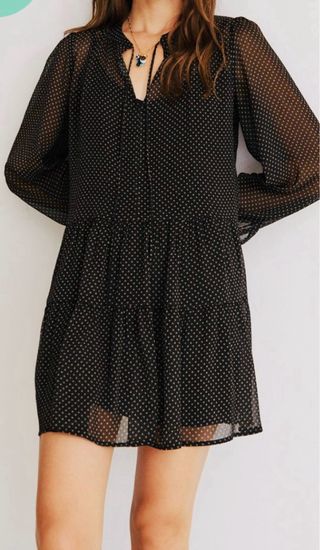 Vestido EseoEse negro con lunares