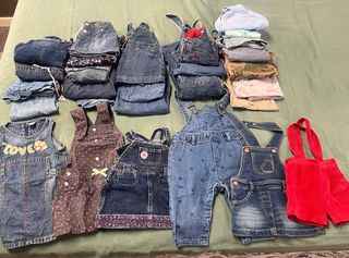 Lote 28 Monos Vaqueros y Estampados Niña