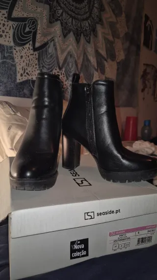 Botas Salto Alto Usadas 2x Com Caixa