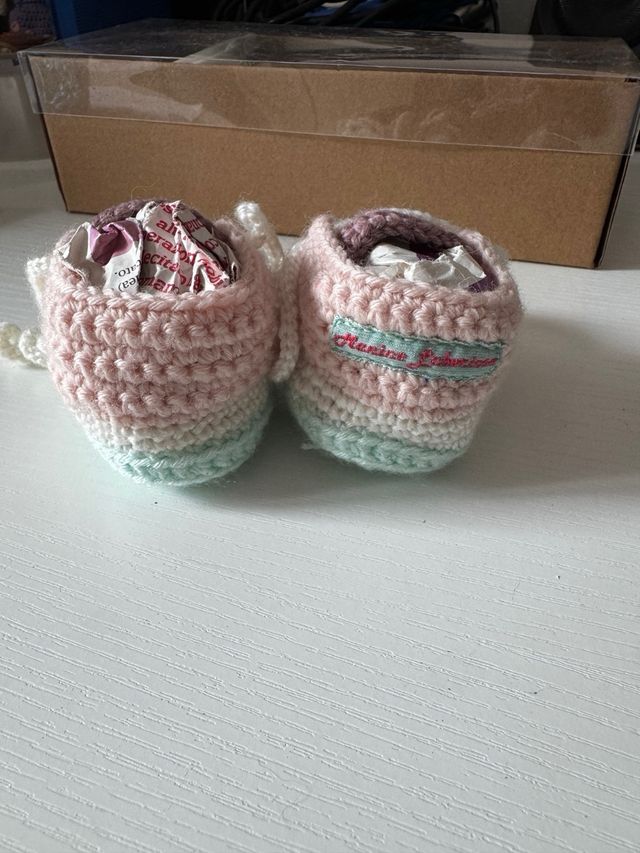 Scarpine bebè lana 3-6 mesi