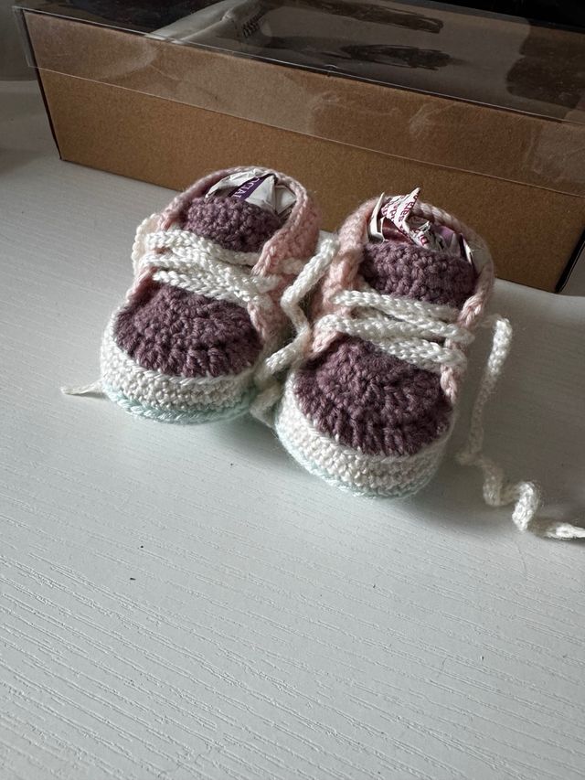 Scarpine bebè lana 3-6 mesi