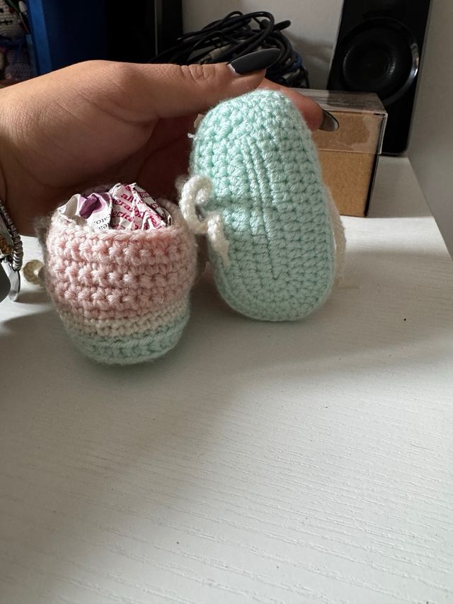 Scarpine bebè lana 3-6 mesi