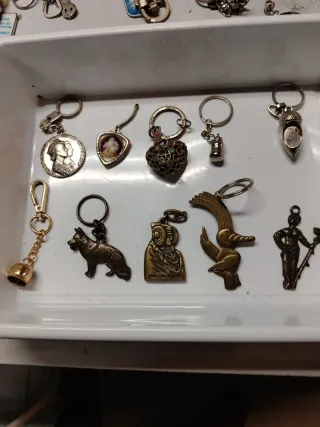 10 Llaveros Vintage Variados