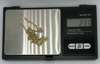 Cadena Ojo de Perdiz de oro 18k, 2.33 g, 45 cm.