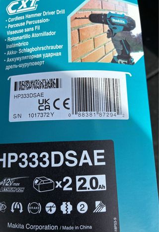 Taladro Percutor Makita CXT HP333DSAE