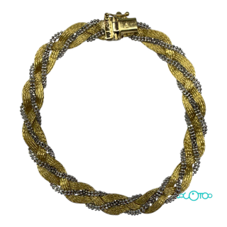 Pulsera Oro 18k Trenzada