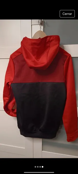 Sudadera McKenzie cremallera roja y negra
