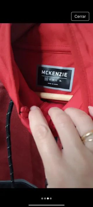 Sudadera McKenzie cremallera roja y negra