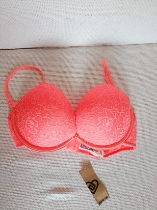 2 Sujetadores de encaje, rosa asalmonado.Nuevos!