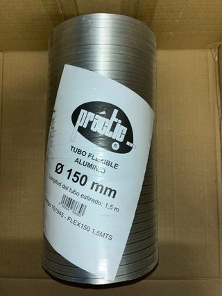 Tubo flexible aluminio 150 mm x 1.5 m