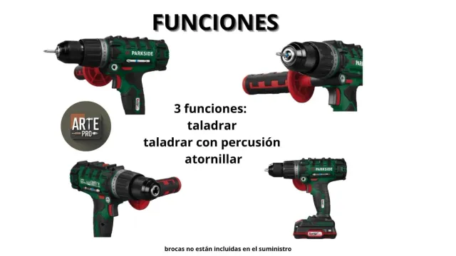 Taladro Atornillador Percutor Parkside