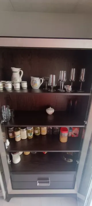 Vitrina madera y cristal