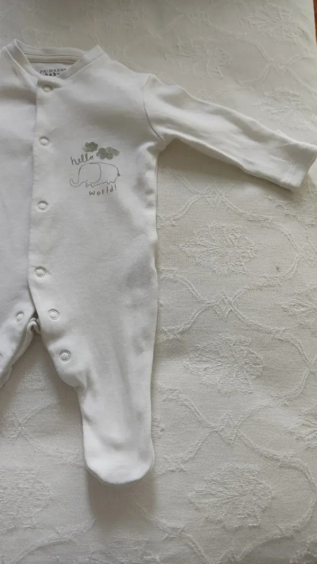 Pijama bebé 50cm elefante hello world