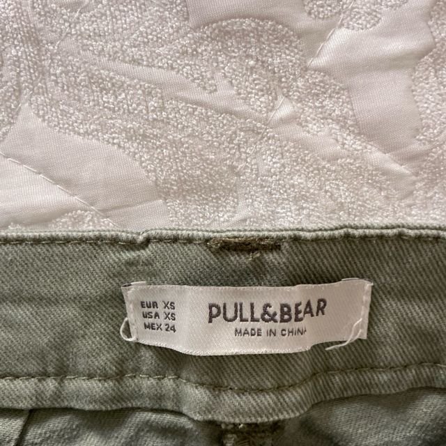 Falda vaquera verde Pull&Bear cremallera