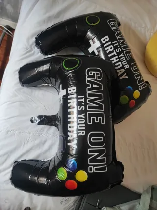 Globos de Mando Videojuego Feliz Cumpleaños