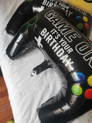 Globos de Mando Videojuego Feliz Cumpleaños