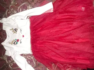 Vestido Navidad Reno Tulle Rojo