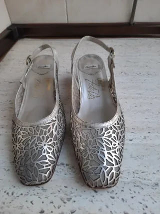 Zapatos de fiesta/boda plateados