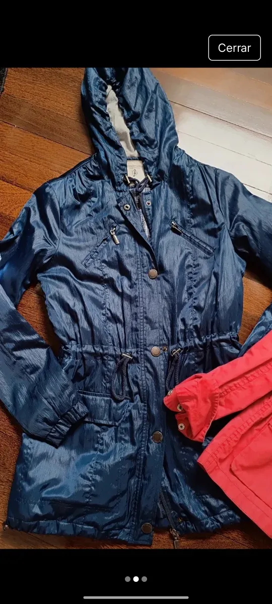 Cazadoras ligeras mujer azul y roja