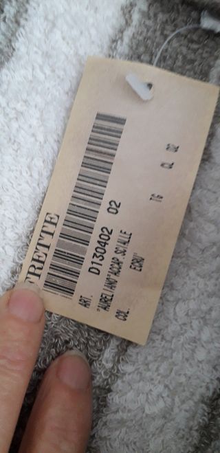 Accappatoio Frette a righe grigio e bianco