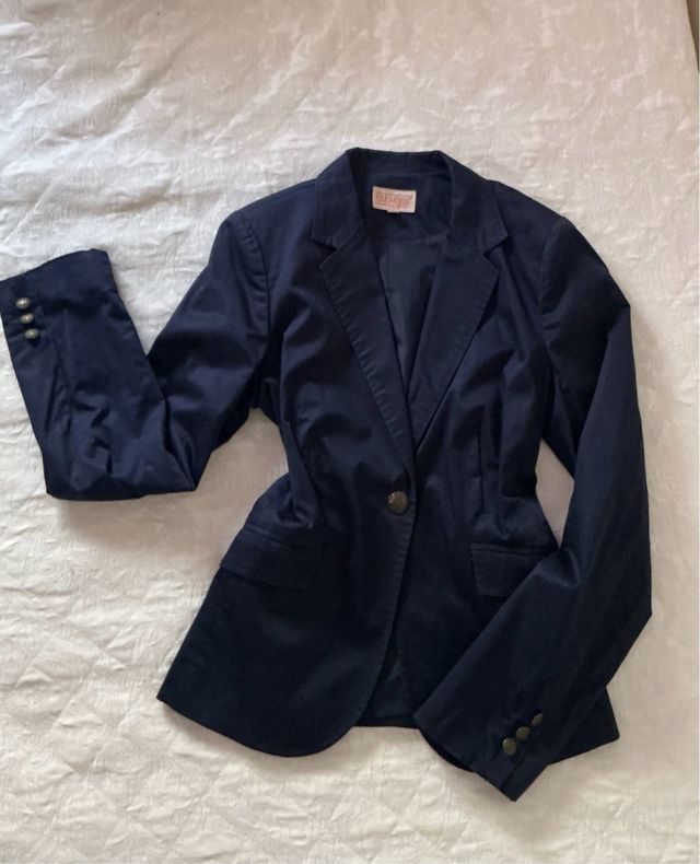 Chaqueta blazer Precchio azul marino vintage