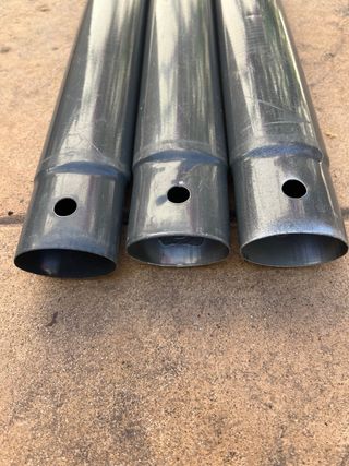 Barras horizontales piscina Bestway metal gris