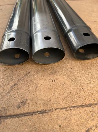 Barras horizontales piscina Bestway metal gris