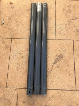 Barras horizontales piscina Bestway metal gris