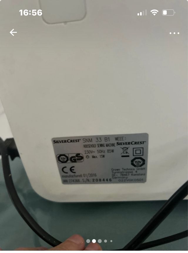 Máquina de coser SilverCrest