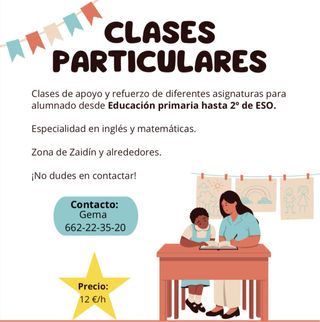 Clases particulares primaria y ESO