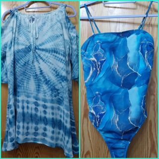 Conjunto Bañador y Túnica Azul Talla XL