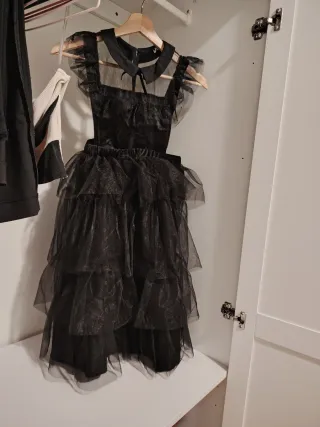 Disfraz Miércoles Addams, en talla 9/10